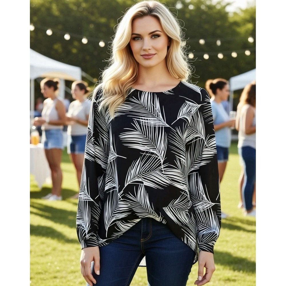 Karen Kane Top Long‎ Sleeve  Size L